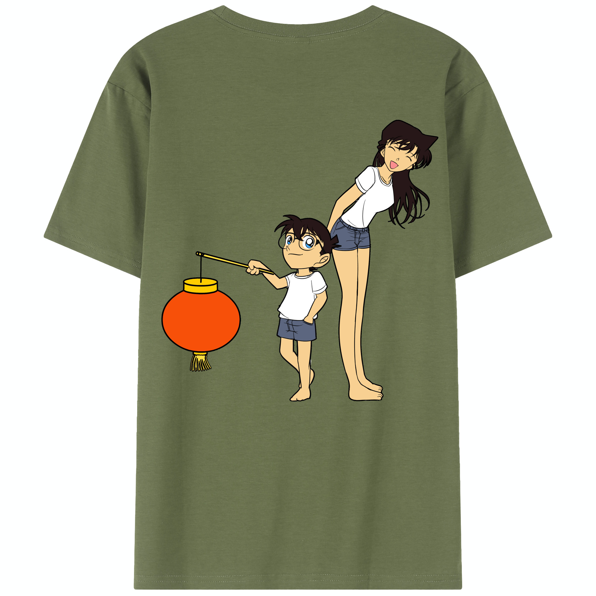 （画像用） 名探偵コナン 毛利 蘭 もうり らん、モーリ ラン Detective Conan Rachel Moore 綿100％半袖Tシャツ（背面プリント）